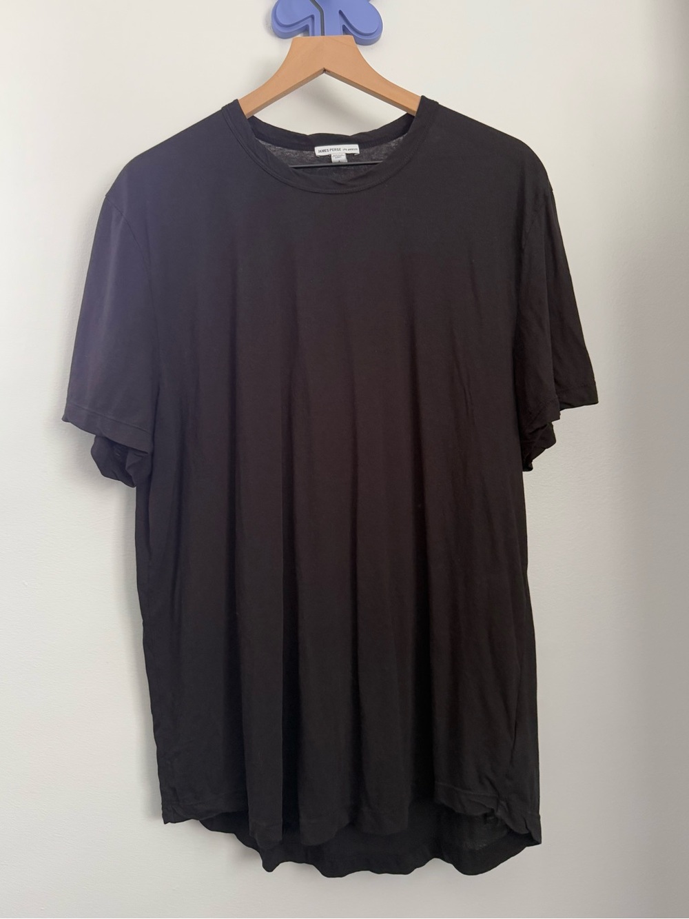 James Perse 4 XL Black Crew Neck Tunic Tee Relaxed Lightweight Breathable